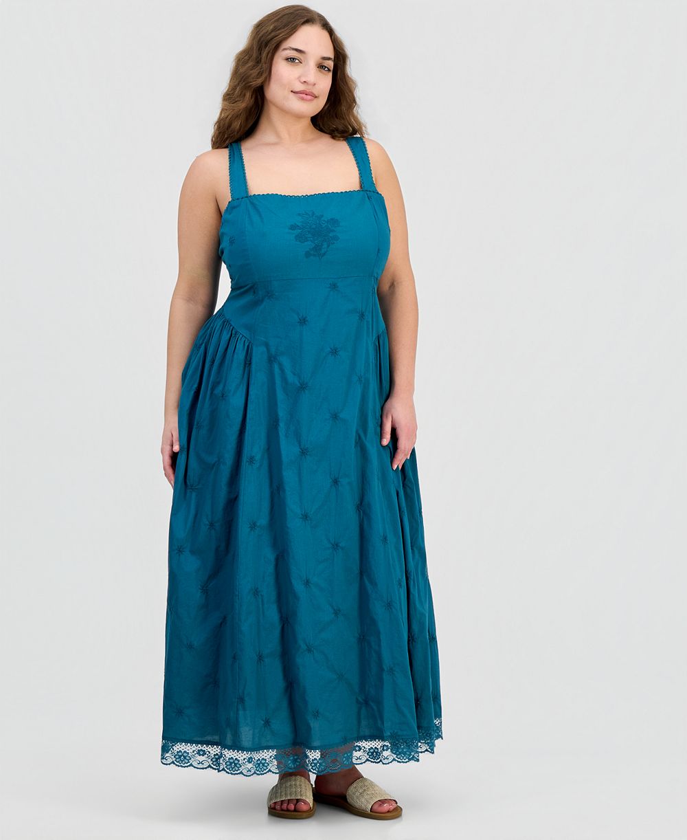 Макси платье And Now This Plus Cotton Square-Neck