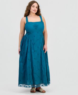 Макси платье And Now This Plus Cotton Square-Neck