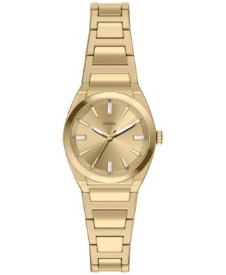 Fossil Women's Everett Three-Hand Gold-Tone Stainless Steel Watch 27mm