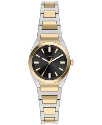 Женские часы Fossil Everett с тремя стрелками, двухцветным нержавеющим корпусом 27 мм