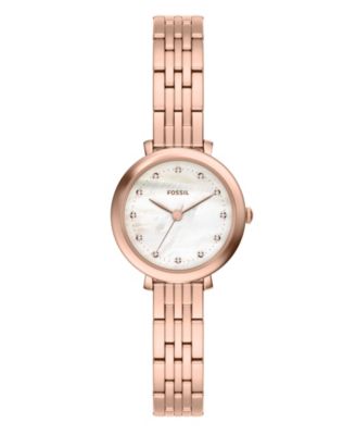 Женские часы Fossil Women's Heidi Three-Hand Rose Gold-Tone Stainless Steel 26mm