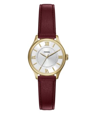 Женские часы Fossil Gilmore Three-Hand, красная кожа, 28mm