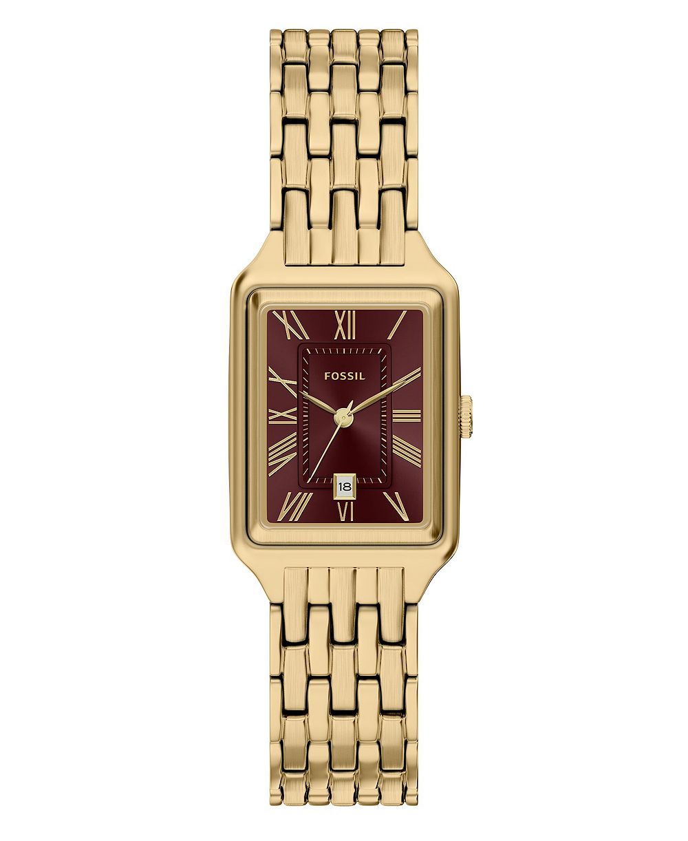Fossil Women's Raquel Three-Hand Date Gold-Tone Stainless Steel Watch 23mm