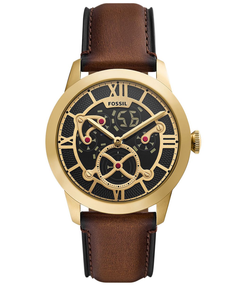 Мужские часы Fossil Townsman Big Tic Two-Tone кожаные 42mm