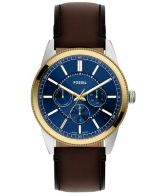 Мужские часы Fossil Pearson Multi-Function из коричневой кожи, 42 мм