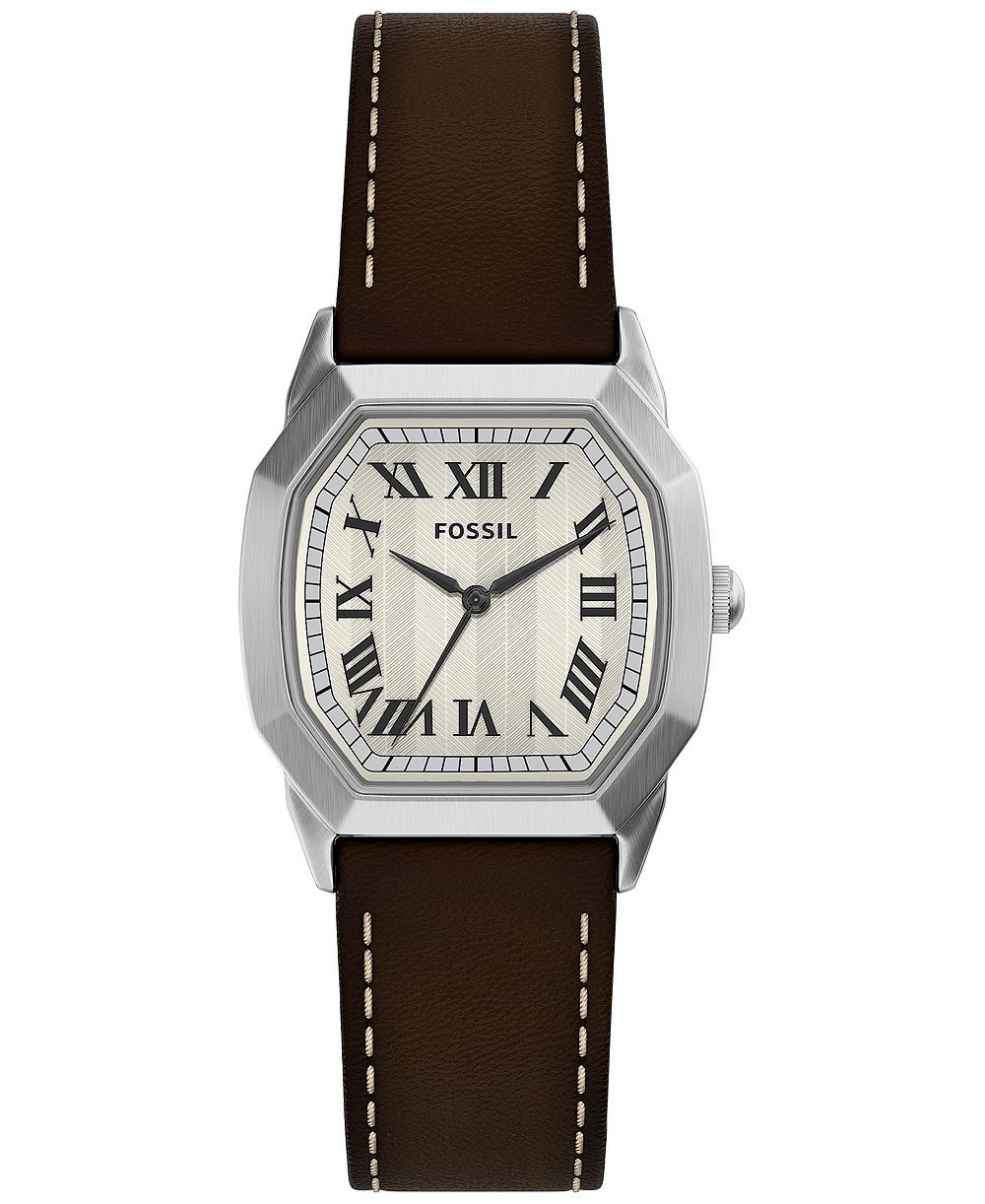 Fossil Men's Harlow Three-Hand Brown Leather Watch 33mm