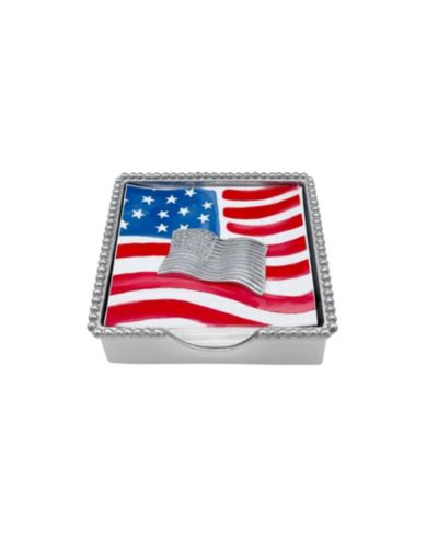 Набор салфеток Mariposa American Flag Beaded 5.75"