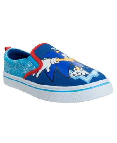 Sonic The Hedgehog Little Boys Slip On Canvas Sneakers Comfort Fit Casual Wear