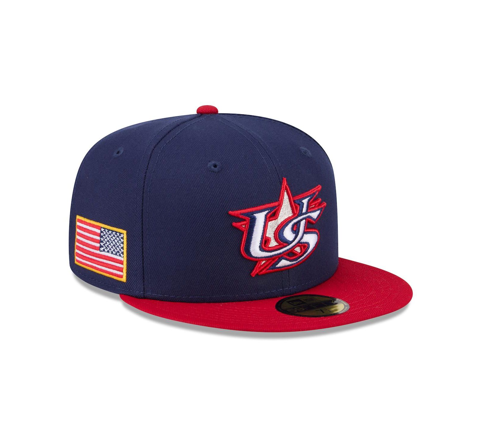 New Era Men's Navy/Red USA Baseball 2026 World Baseball Classic 59FIFTY Fitted Hat