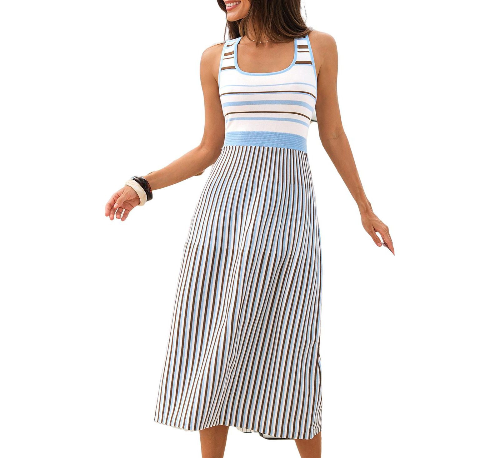 Cupshe Women's Sun Kiss Striped Midi Beach Dress
