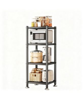YIGII Metal Shelf Rack for Small Spaces - Adjustable, Durable, Mobile