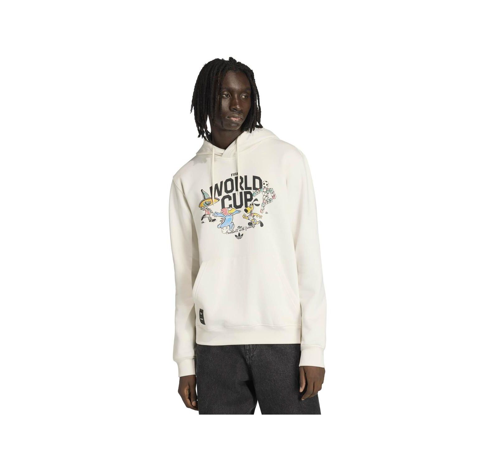 Adidas Men's White FIFA World Cup Historic Mascot Hoodie