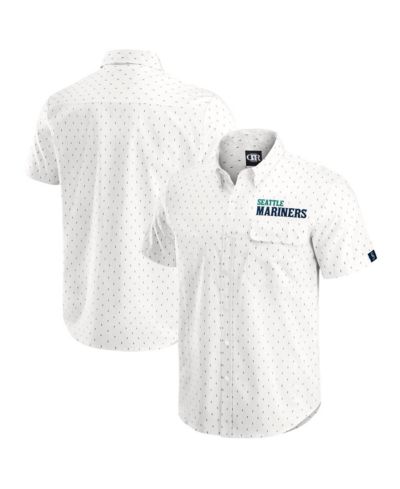 Мужская рубашка Darius Rucker Collection by Fanatics Cream Seattle Mariners Printed Button-Down