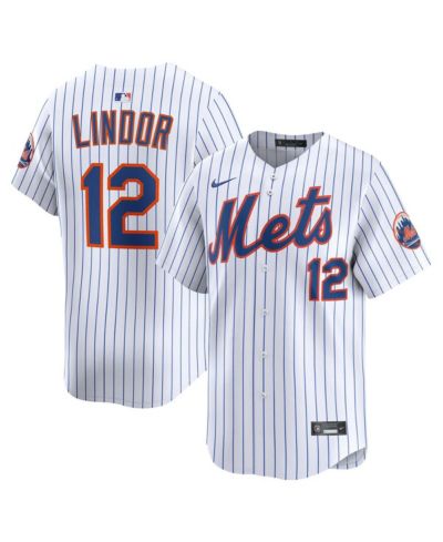 Мужская джерси Nike Francisco Lindor New York Mets Home Limited, белая
