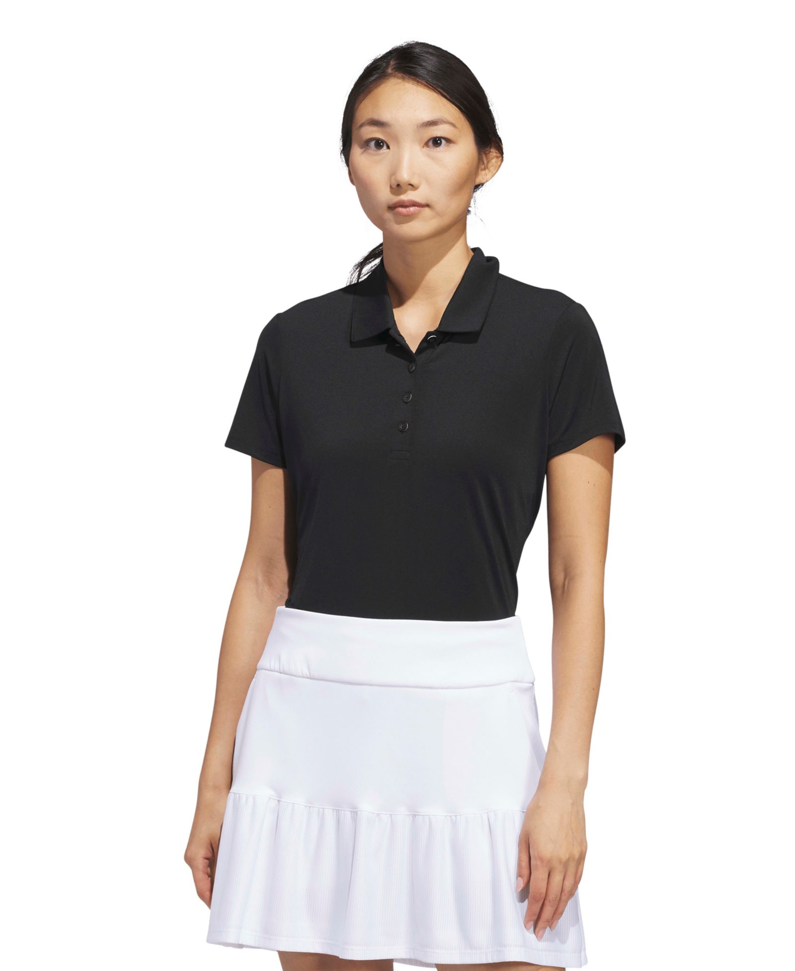 adidas Женская Solid Short-Sleeve Polo Shirt