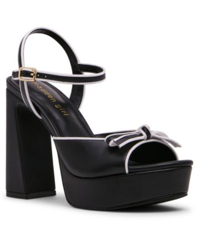 Madden Girl Women's Capture Bow-Embellished Platform Dress Sandals