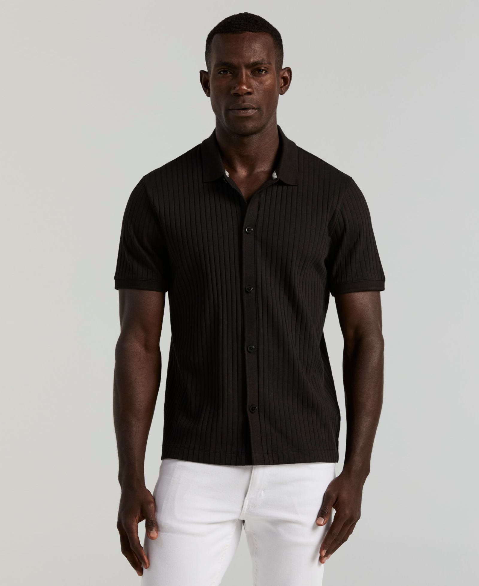 Рубашка Perry Ellis Men's Vertical Rib Button-Front