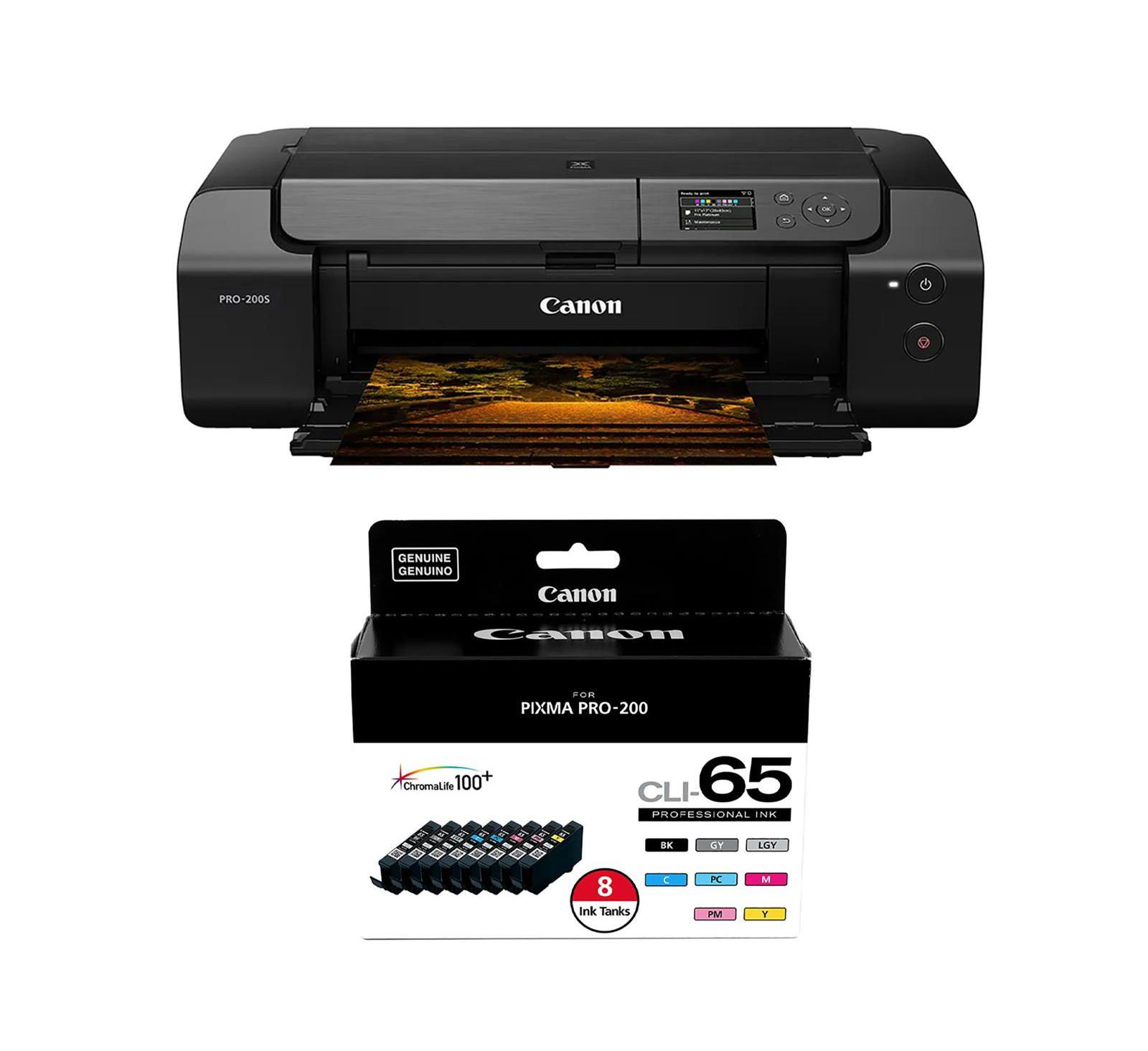 Фотопринтер Canon PIXMA PRO-200S 13" беспроводной профессиональный струйный с комплектом чернил CLI-65