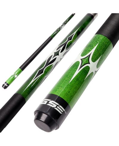 GSE Games & Sports Expert 58" 2-Piece Green Canadian Maple Hardwood Billiard Pool Cue Stick for Men/Women - 21oz