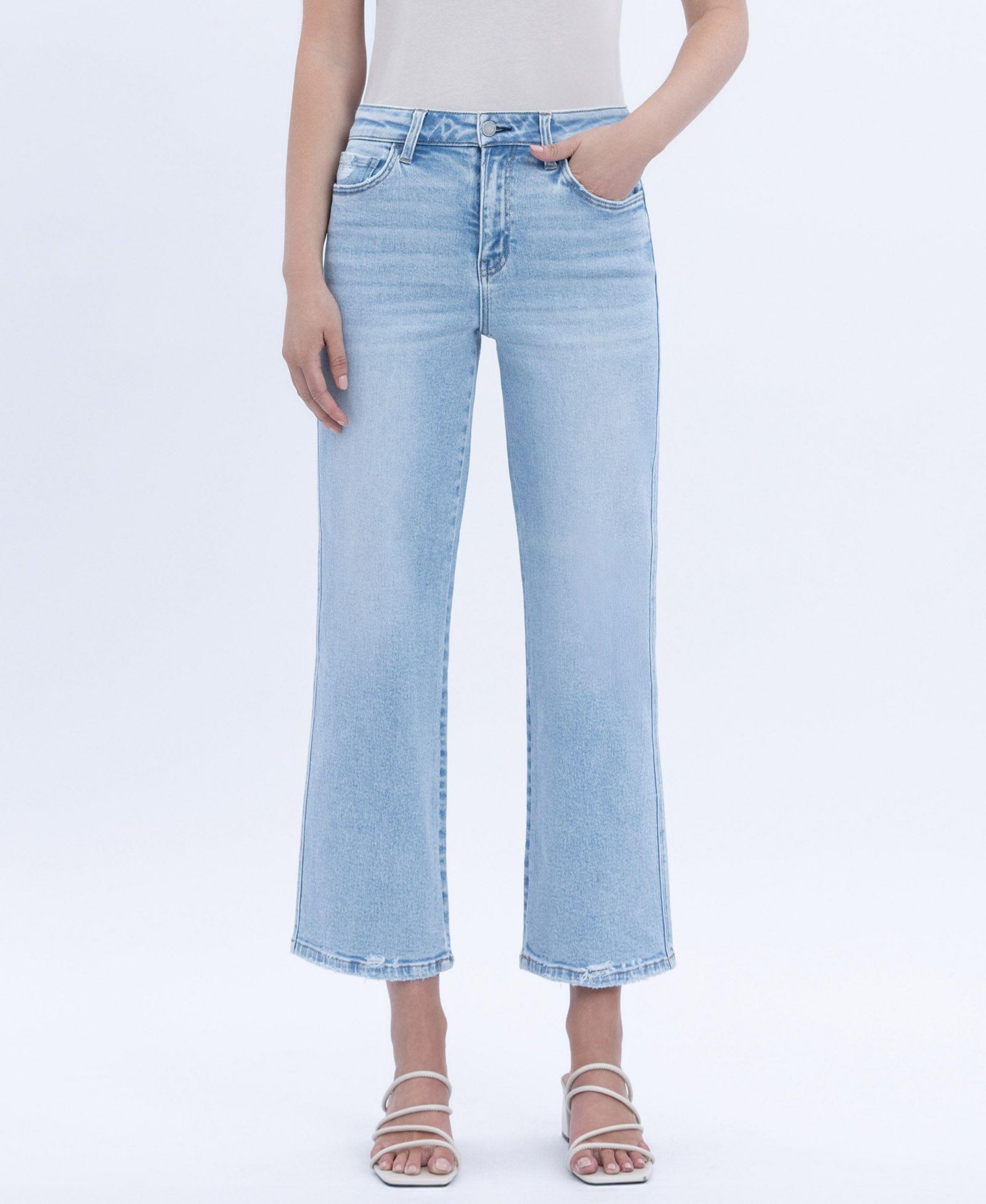 Джинсы Vervet Women's High Rise Crop Slim Wide Leg
