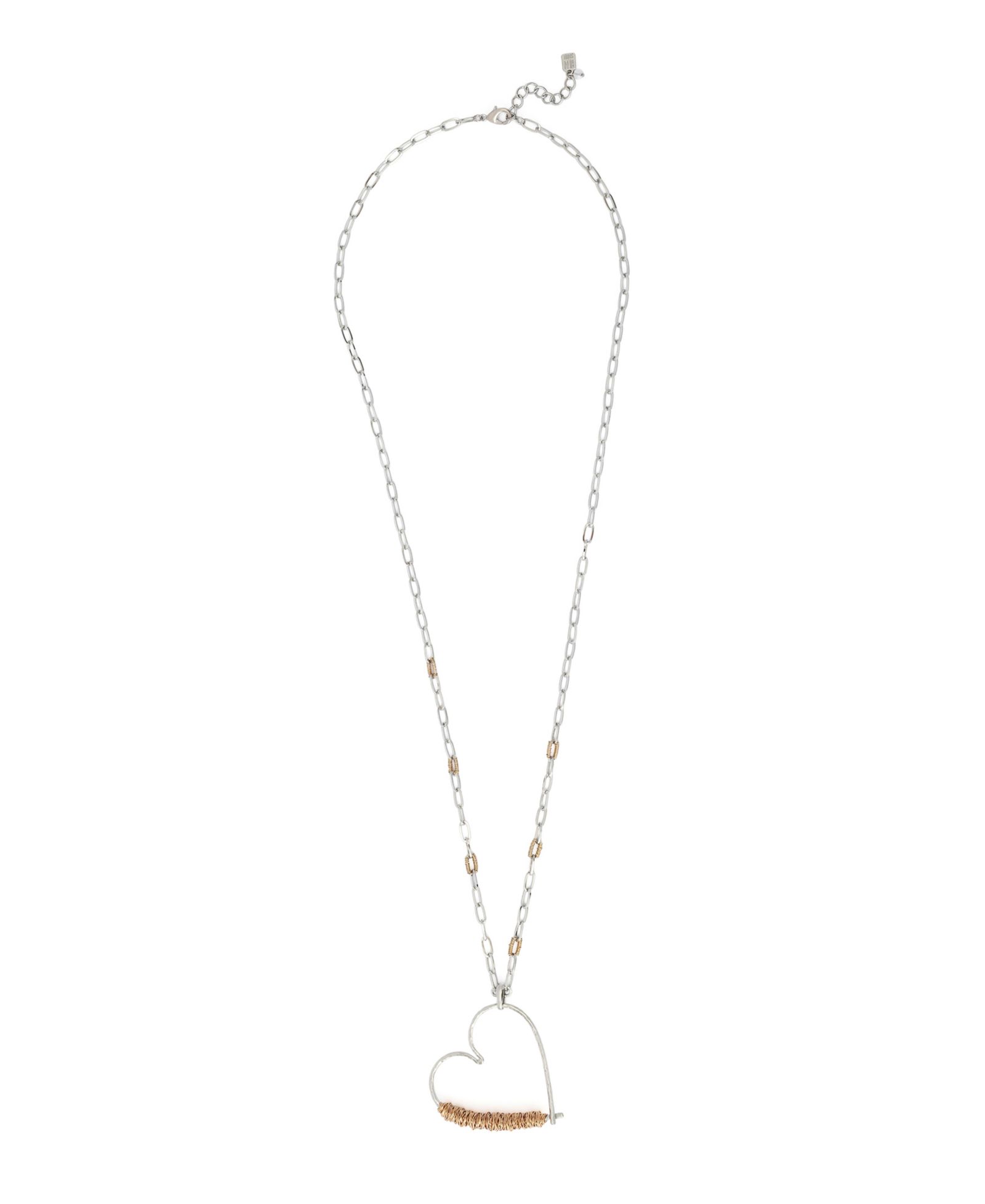 Подвеска Robert Lee Morris Soho Two-Tone Heart Pendant Necklace