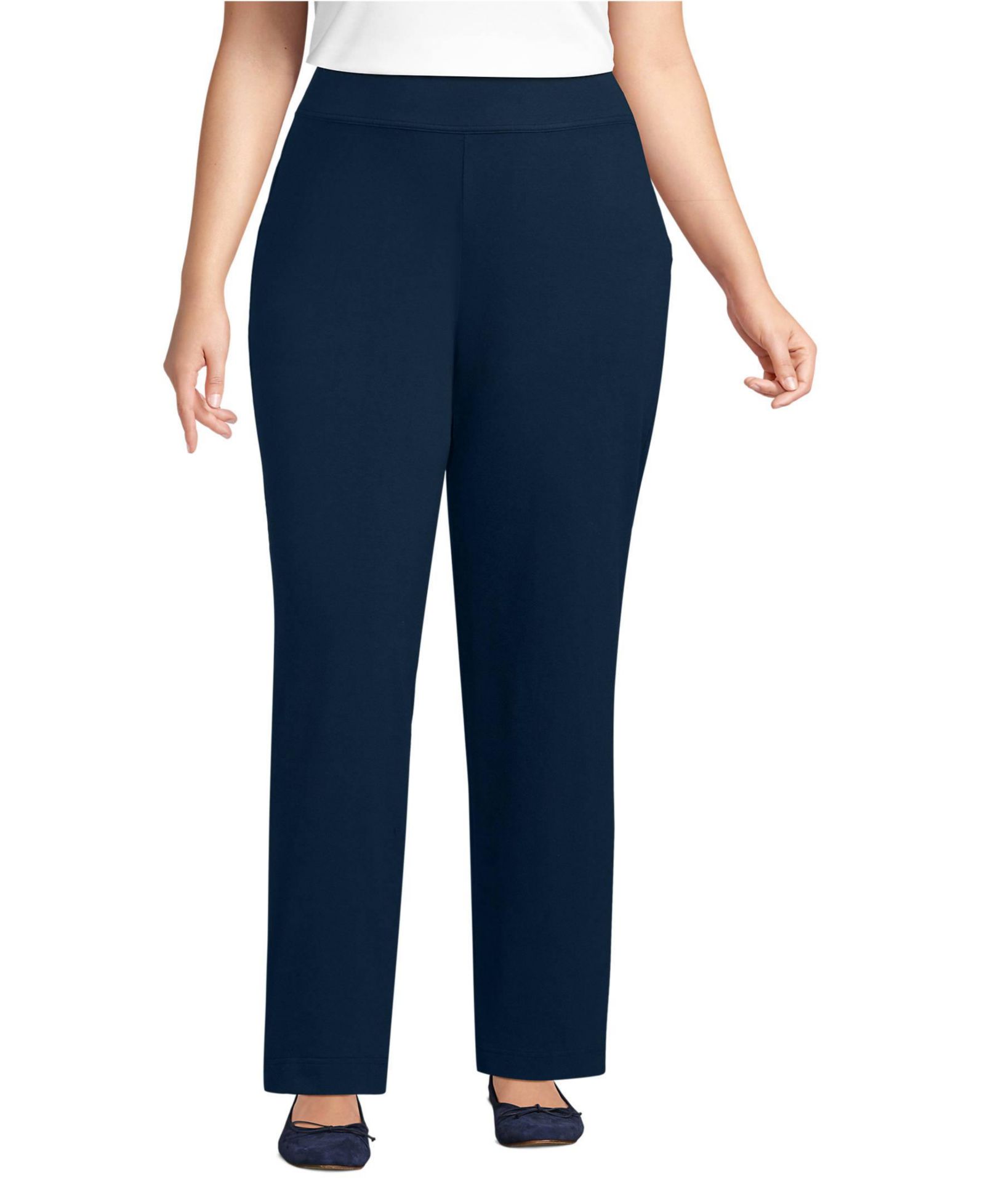 Женские брюки Lands' End Starfish Mid Rise Straight Leg
