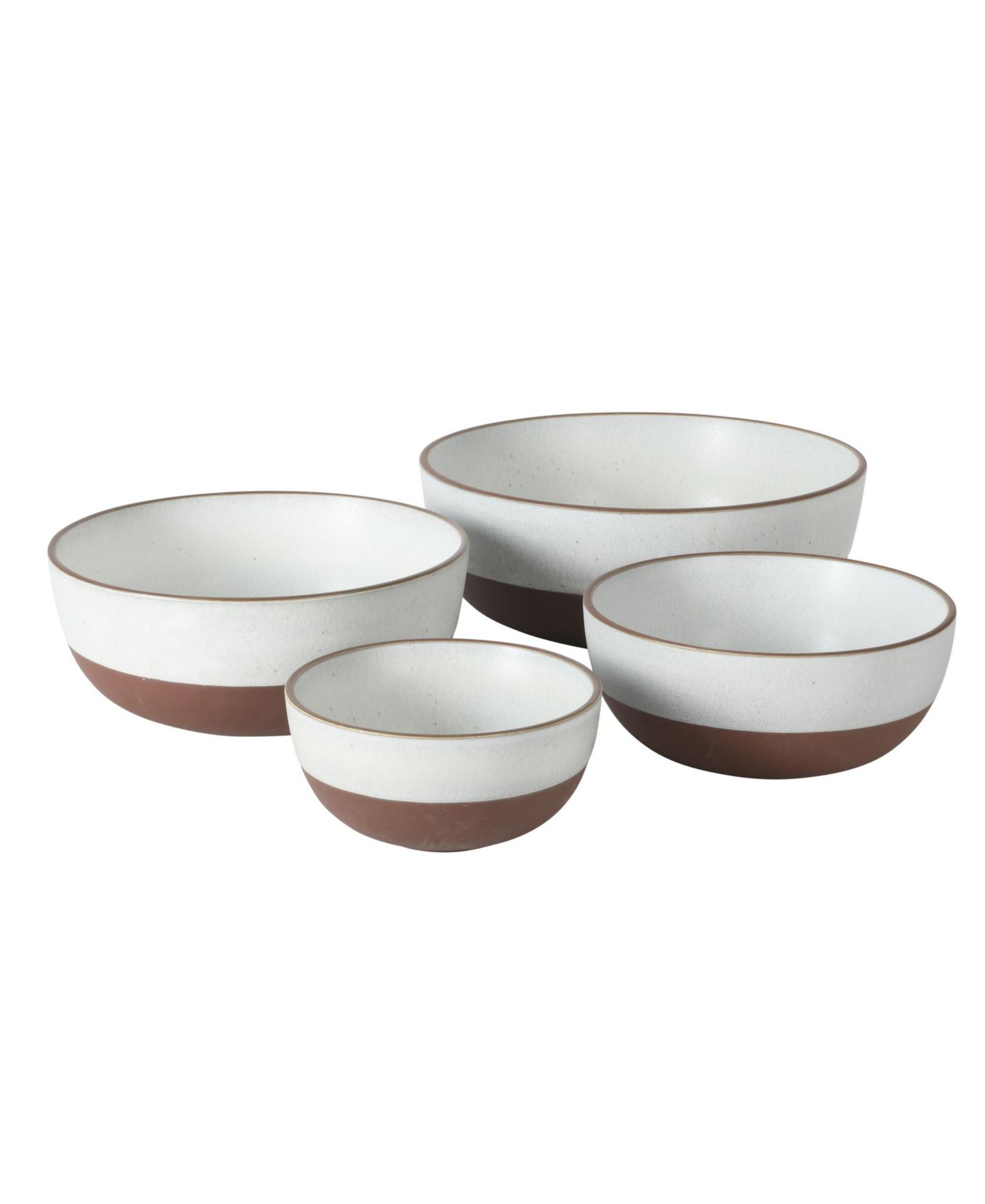 Набор керамических чаш для сервировки Gibson Home William Crest 4 Piece Nesting Serving Stoneware Reactive Bowl Set