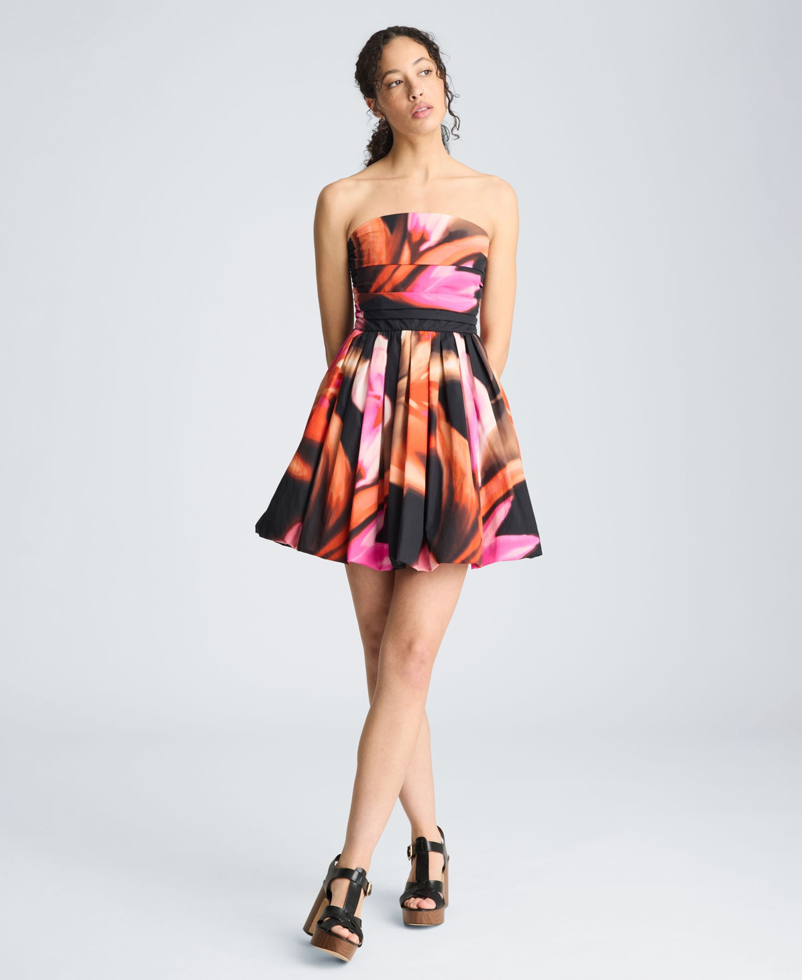 Женское мини-платье Kenneth Cole Printed Strapless Mini Dress