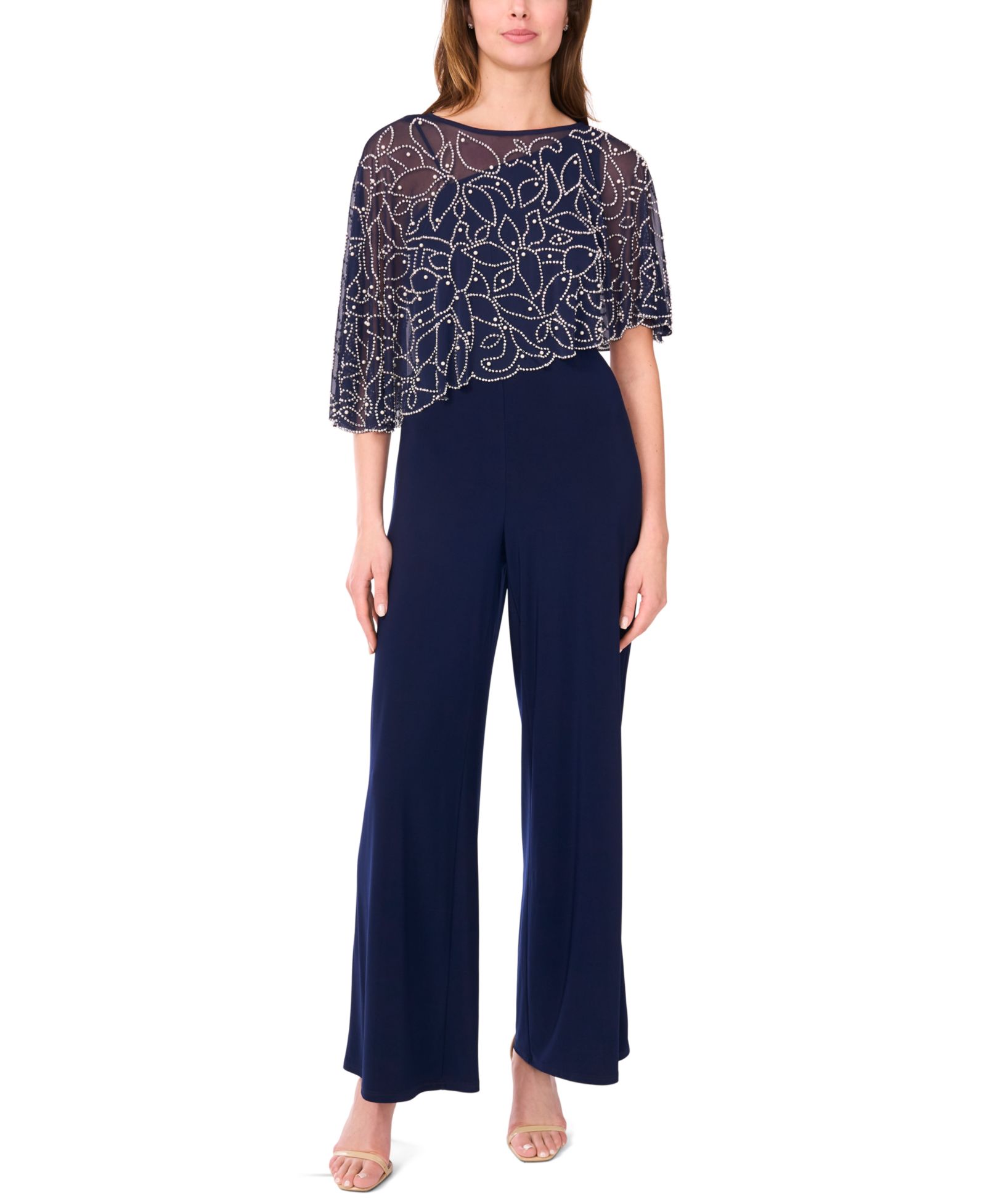 Комбинезон MSK Petite Polyester-Blend Crewneck Jumpsuit