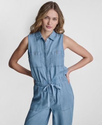 Комбинезон DKNY Jeans Petite без рукавов с воротником