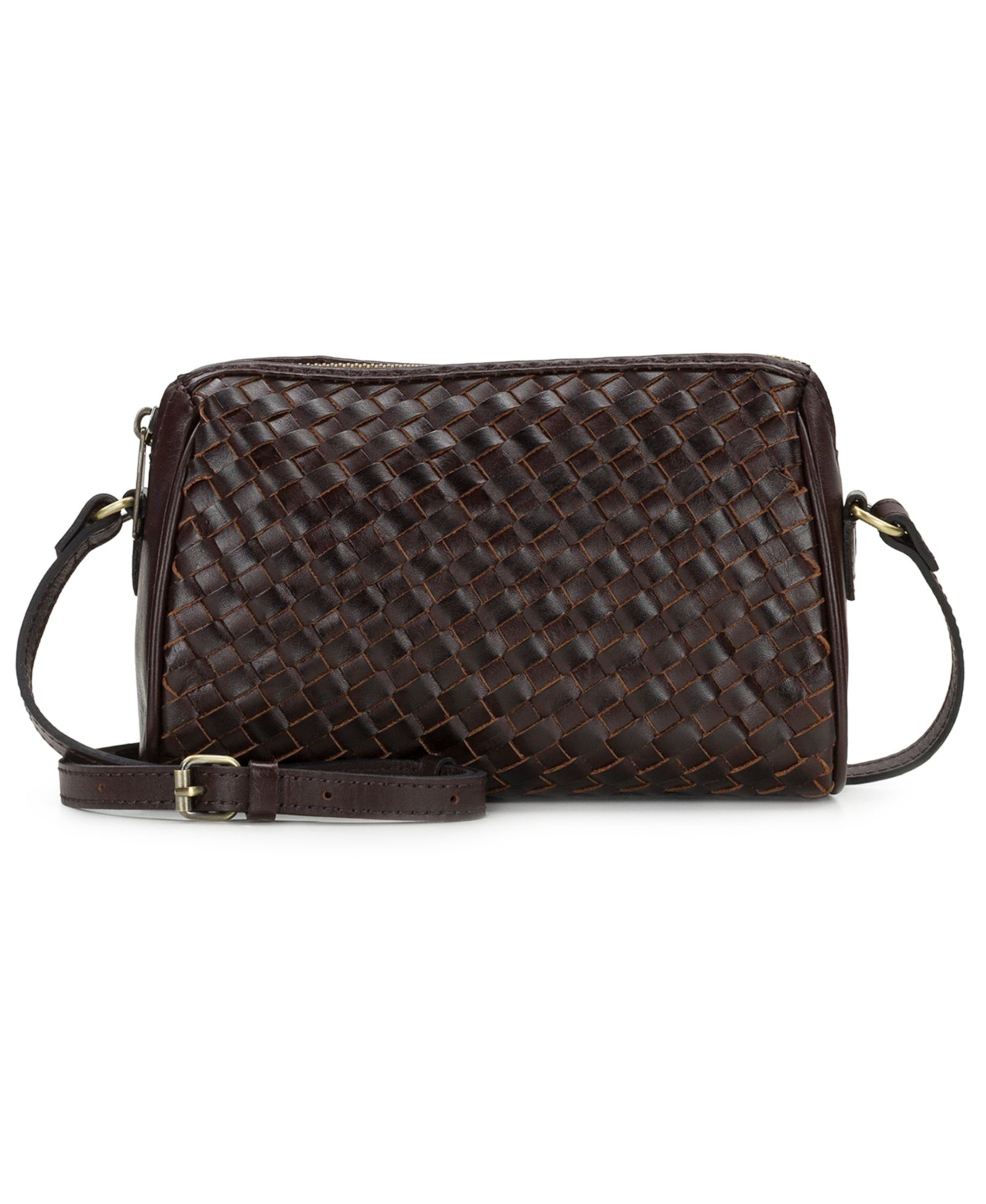 Patricia Nash Romy Small Woven Leather Crossbody Handbag