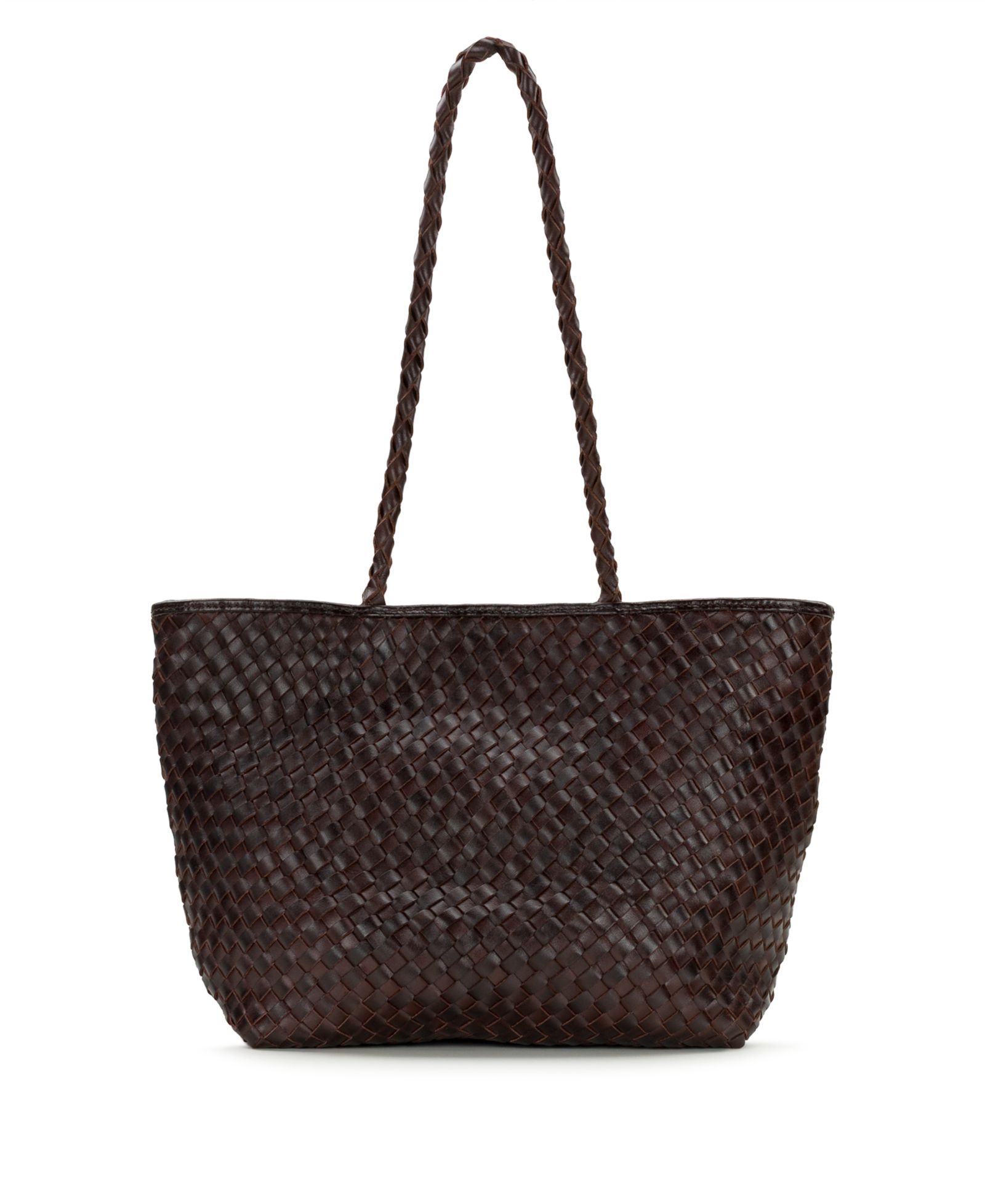 Patricia Nash Olivia Large Woven Leather Tote Handbag