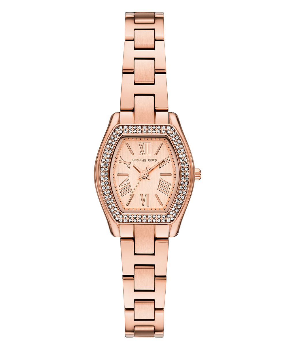 Женские часы с тремя стрелками и розовым золотым покрытием Michael Kors