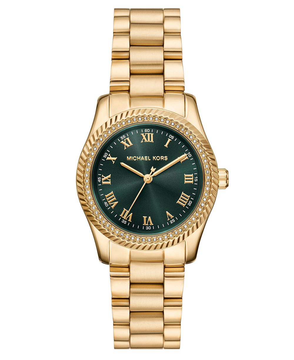 Женские часы Michael Kors Lexington с тремя стрелками, золотистый оттенок, нержавеющая сталь, 33 мм