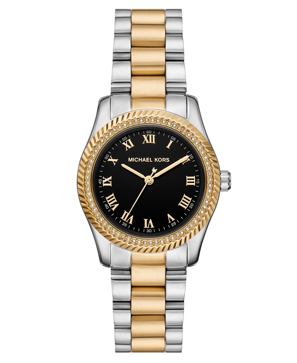Женские часы Michael Kors Lexington с тремя стрелками, двухцветный нержавеющий металл, 33 мм
