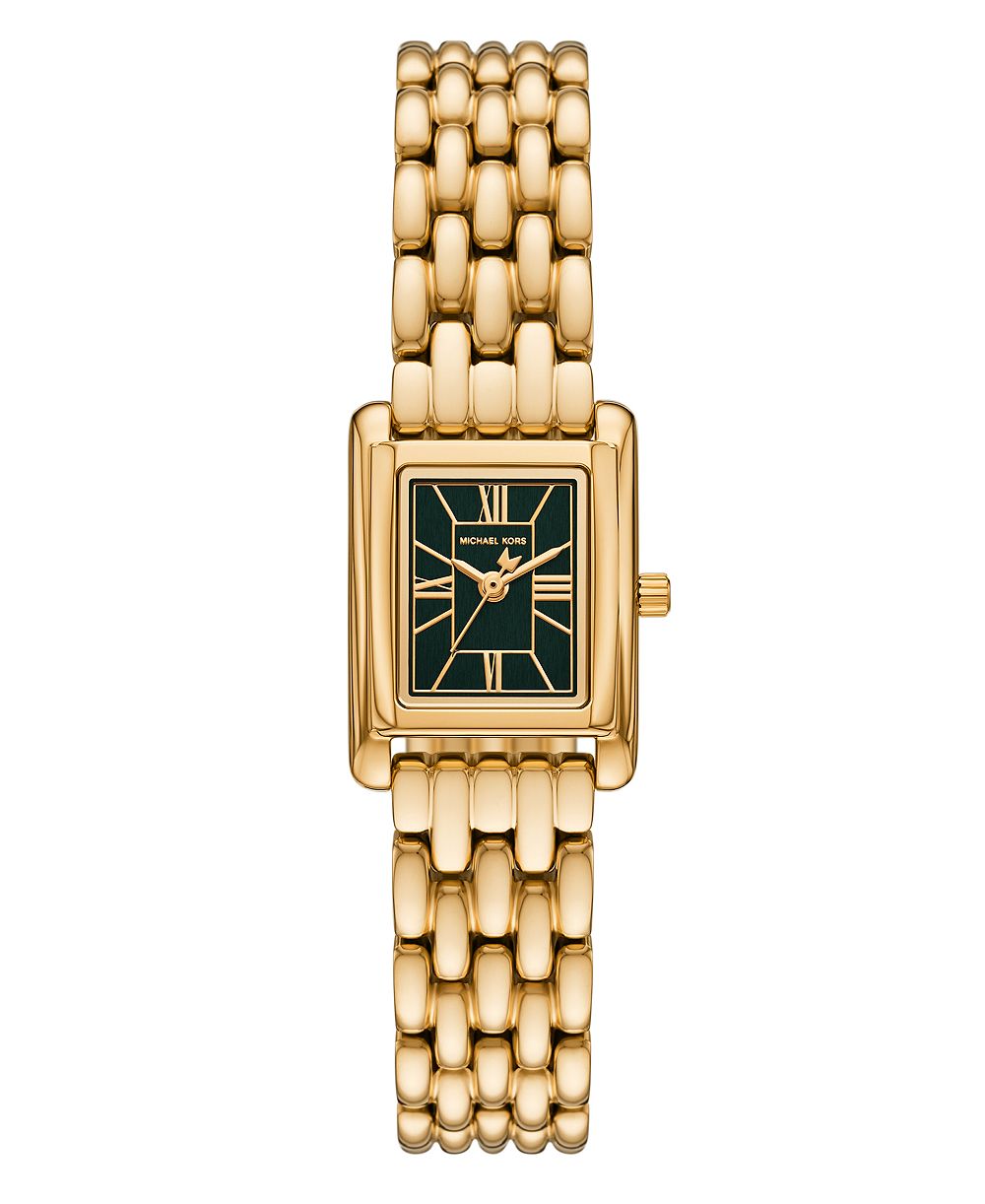 Женские часы Michael Kors Essex с тремя стрелками, золотистый стальной корпус, 20 мм