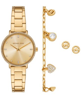 MICHAEL Michael Kors Женские часы Pyper Two-Hand Gold-Tone Stainless Steel 32mm