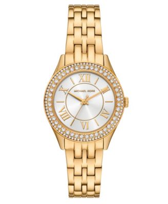 Женские часы Michael Kors Harlowe с тремя стрелками, золотистый корпус из нержавеющей стали, 33 мм