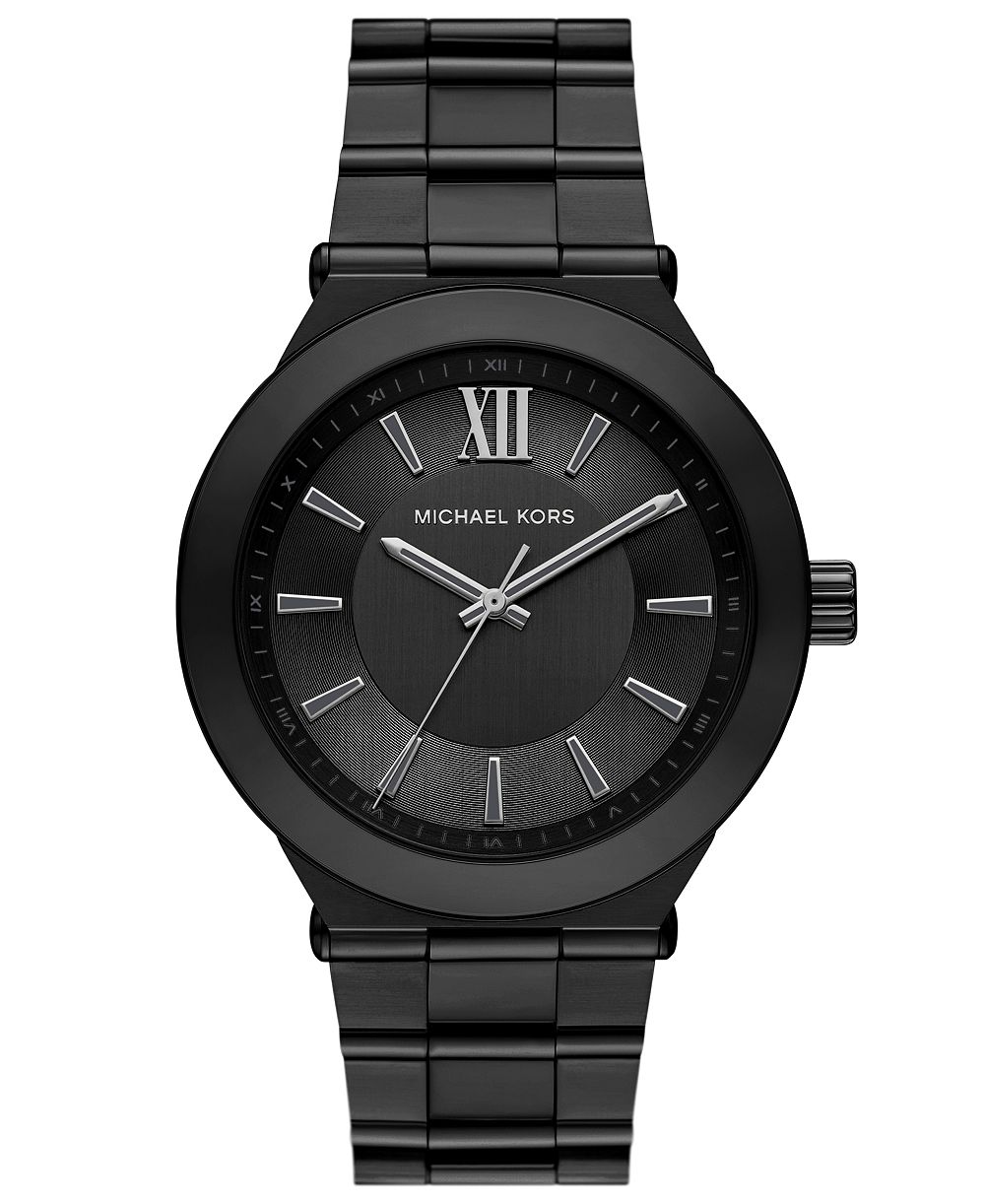 Michael Kors Men's Billie Three-Hand Black Stainless Steel Watch 44mm
