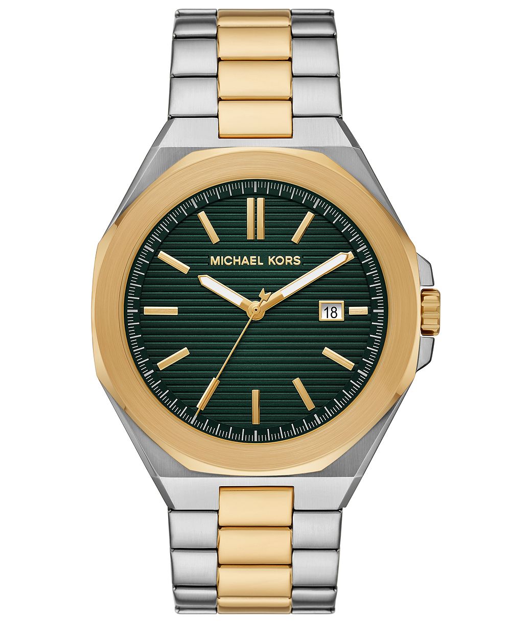 MICHAEL Michael Kors Men's Callum Three-Hand Date Two-Tone Stainless Steel Watch 44mm