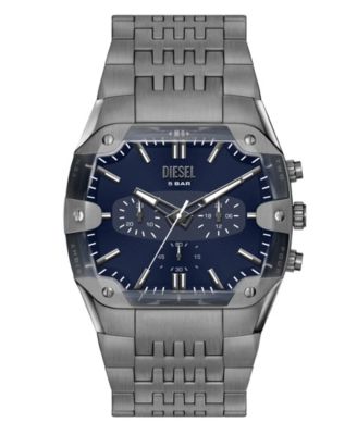 Мужские часы Diesel Spiked Cushion Quartz Chronograph Gunmetal Stainless Steel 45mm