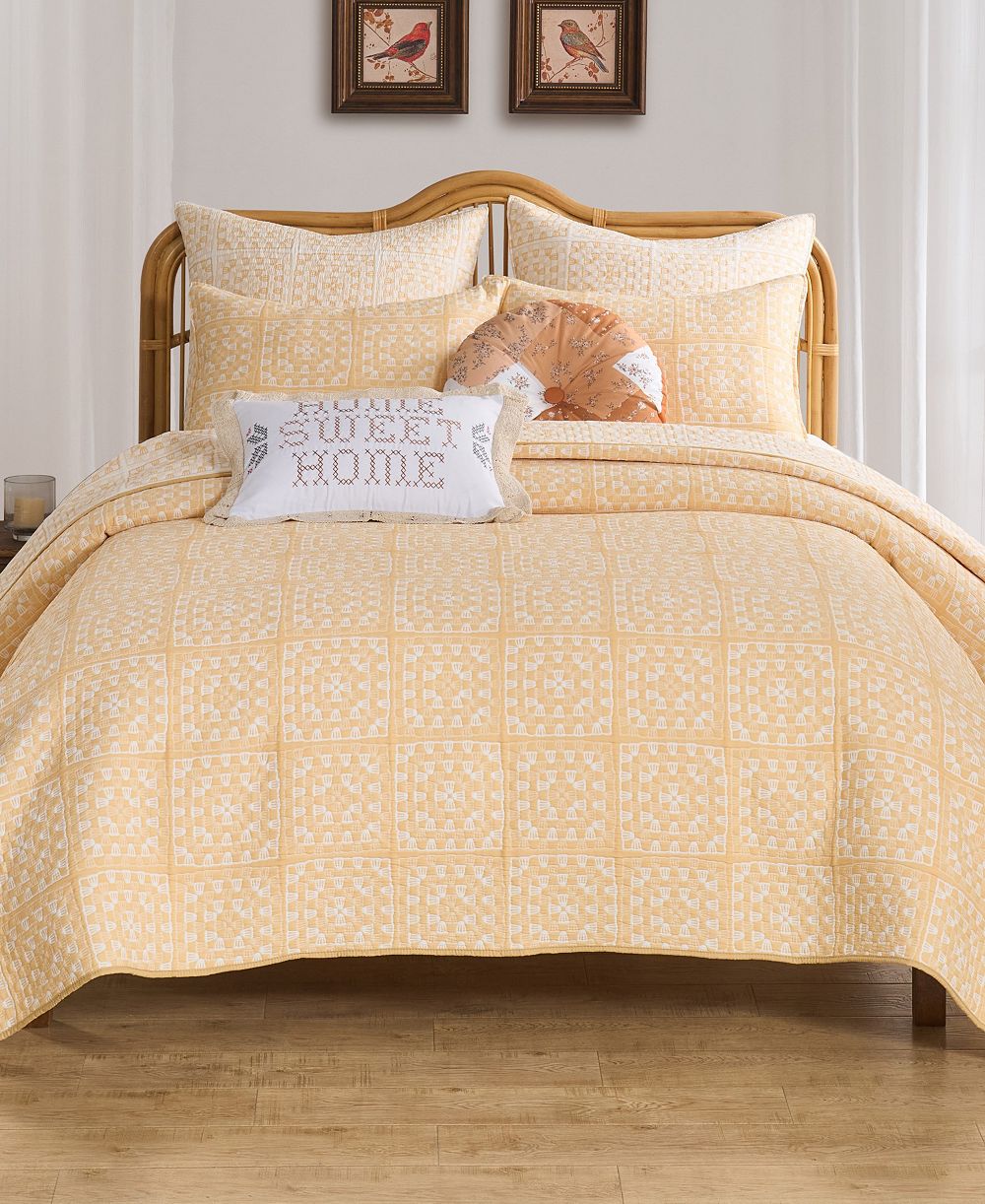 Комплект покрывал Greenland Home Fashions Granny Squares Reversible 3-Pc., King/California King