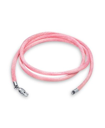 Bling Jewelry 1MM  Satin Silk Cord Chain Necklace Sterling Silver Lobster Clasp Various Length, Colors