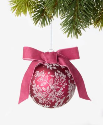 Holiday Lane Holiday Toile красный цвет цветочный шар-украшение, эксклюзив Macy's