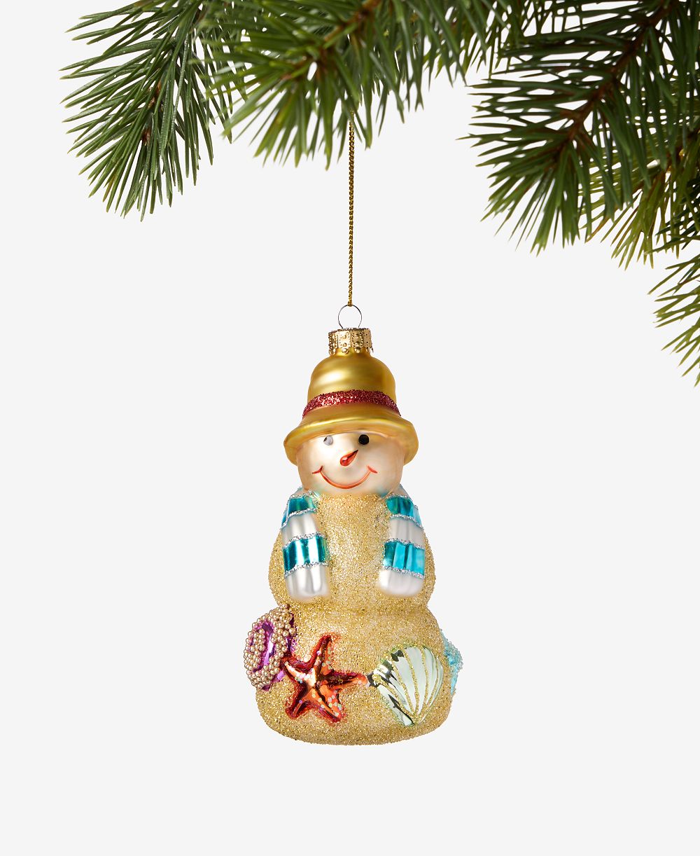 Елочная игрушка Holiday Lane "Флоридский пляжный снеговик"