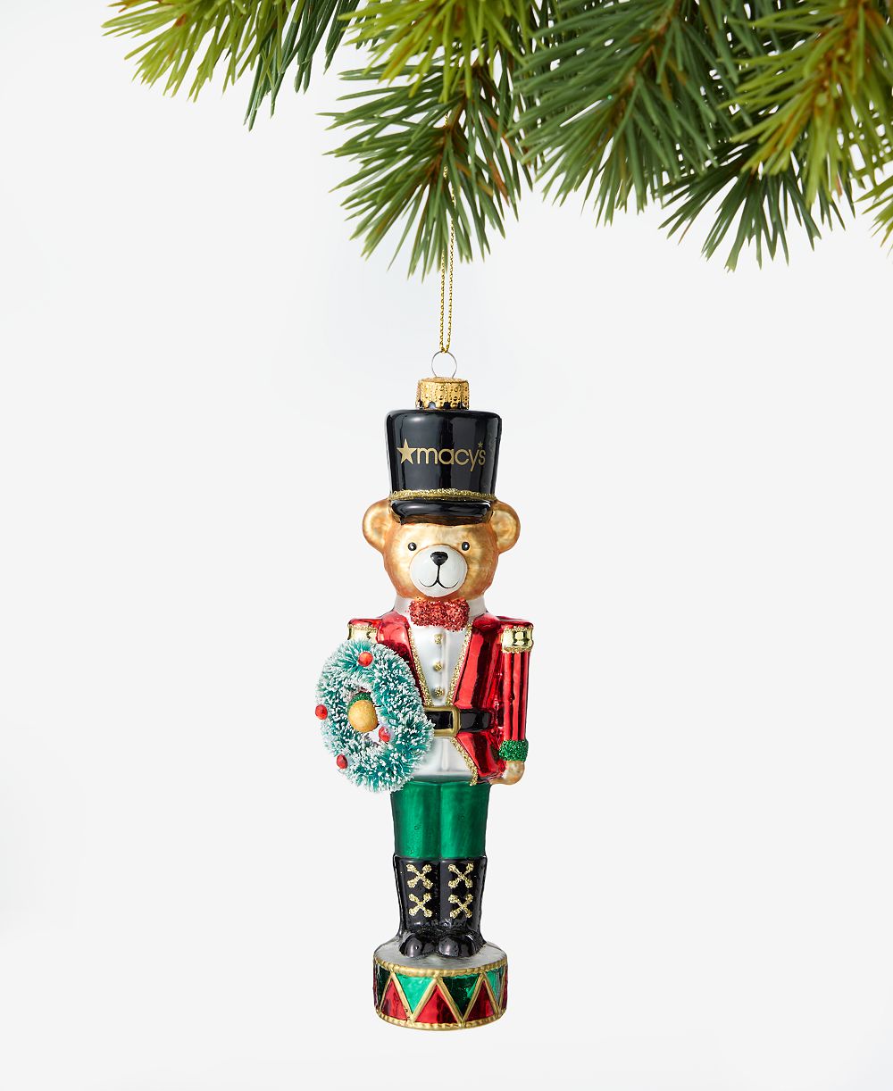 Holiday Lane рождественский орнамент в виде медведя-хрустальщика, эксклюзив Macy's