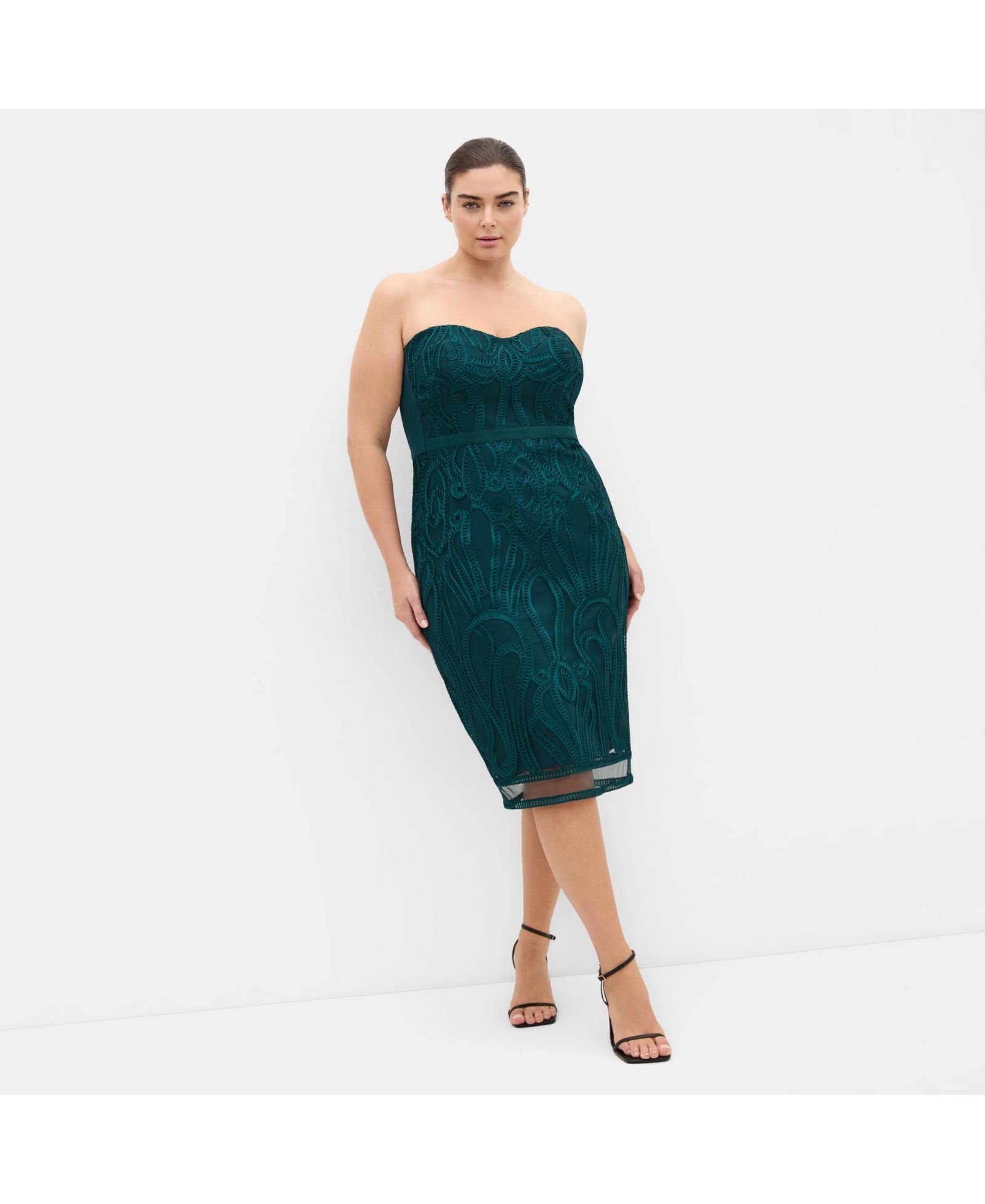 CITY CHIC Женское платье миди Antonia Strapless