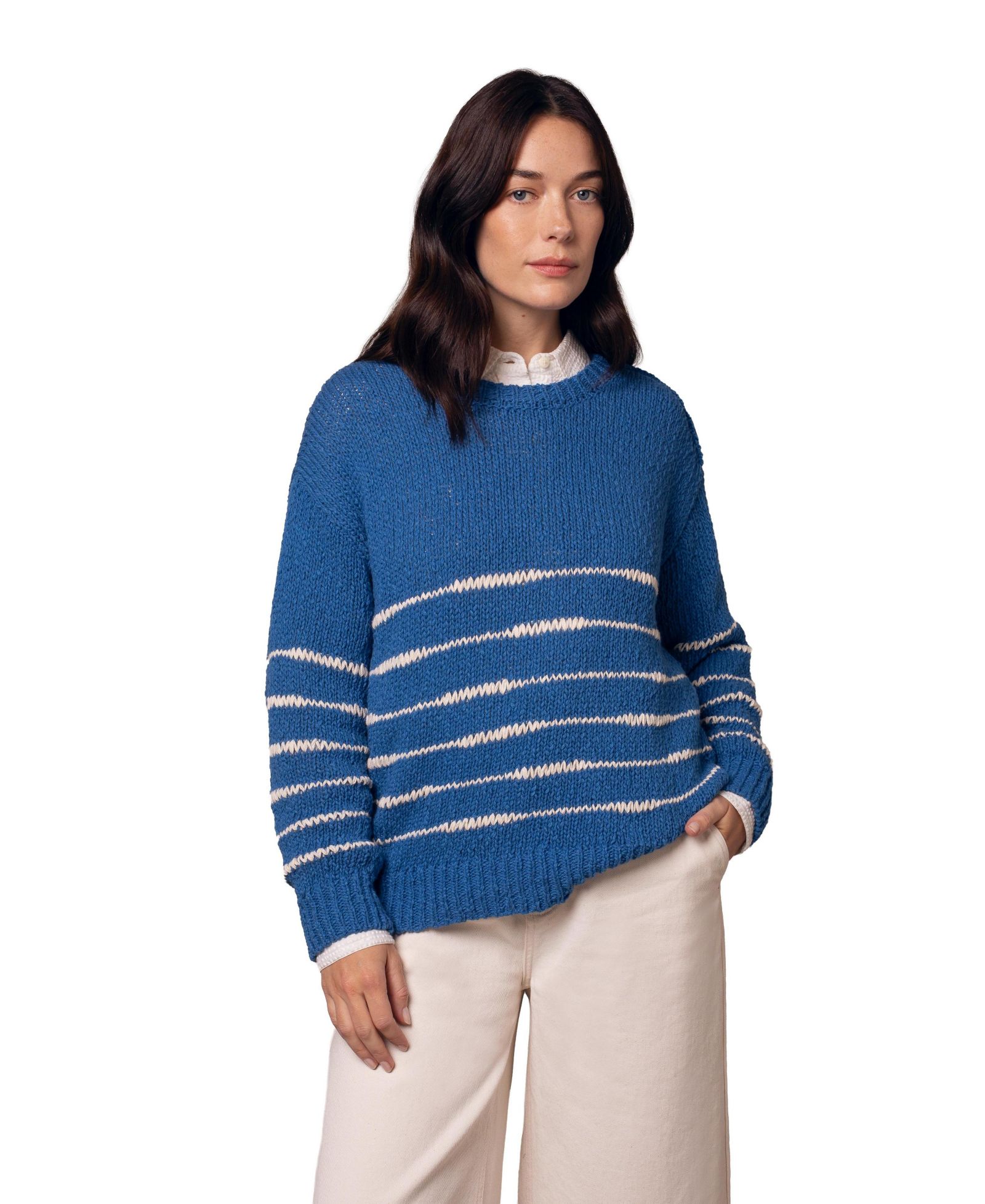 Женский джемпер Celtic & Co. Long Sleeve Drop Stitch Breton
