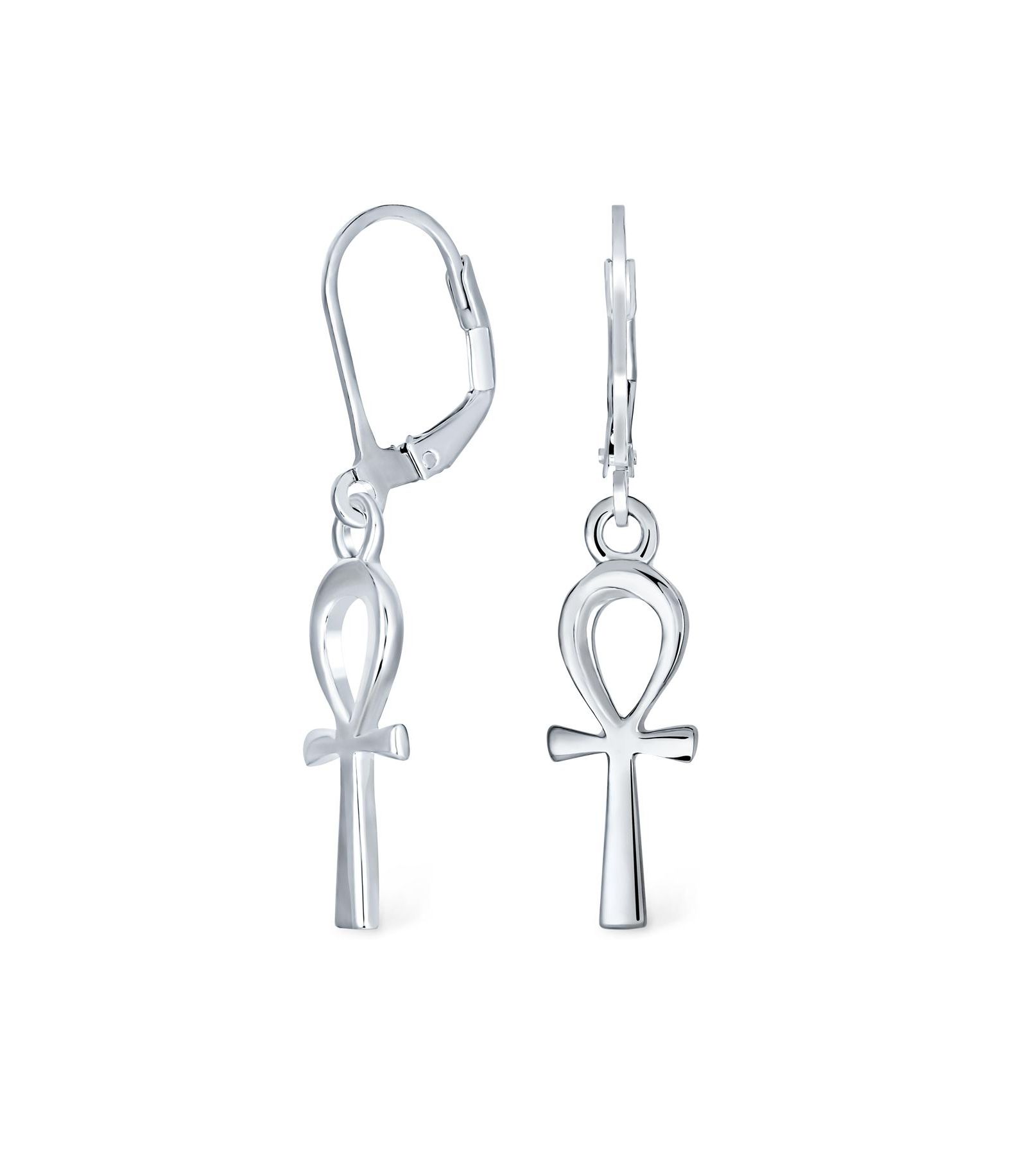 Серьги-подвески Bling Jewelry Religious Symbol of Life Ankh Cross из серебра .925