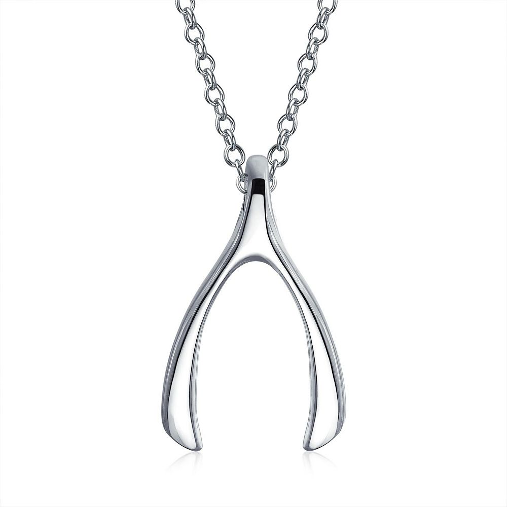 Подвеска-кулон Bling Jewelry Graduation Charm Good Luck Wishbone,.925 Sterling Silver